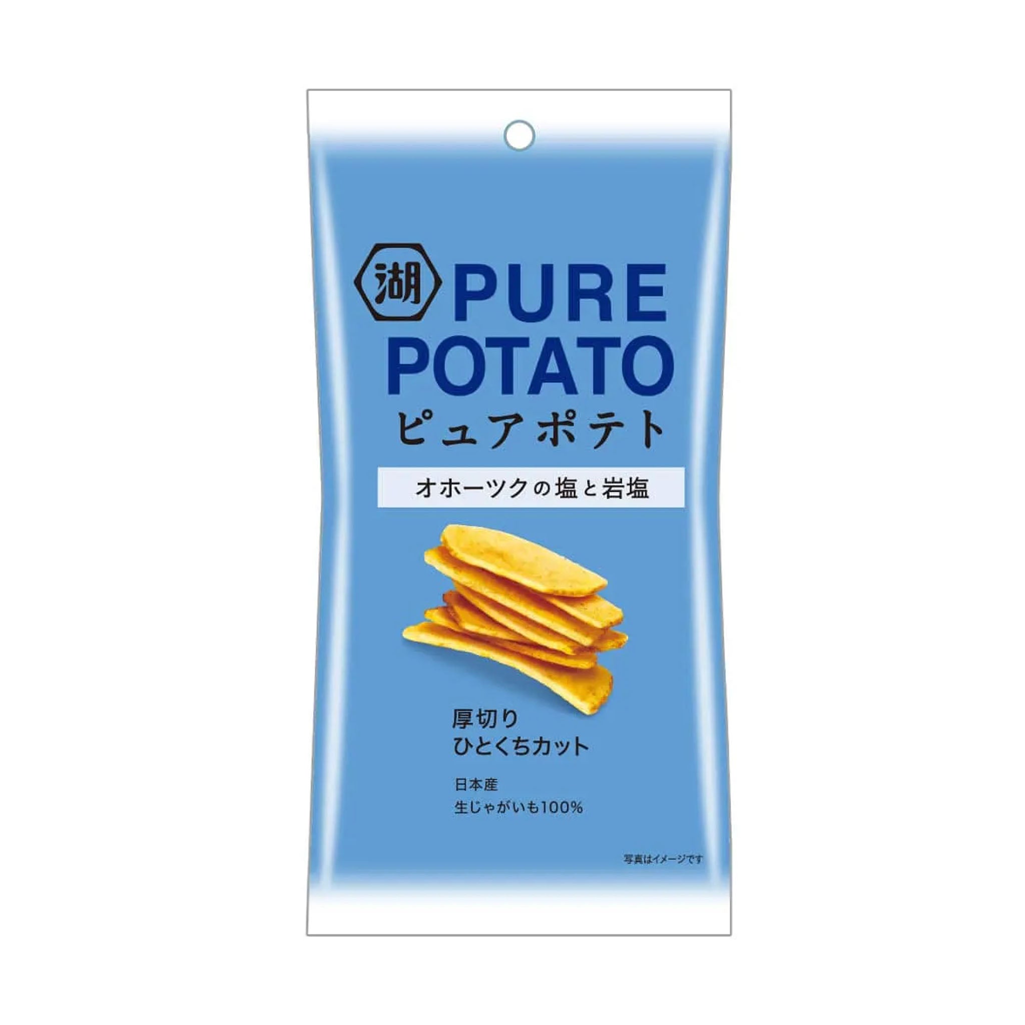 Koikeya Slim Pure Potato Okhotsk Salt and Rock Salt Flavor Potato Chips